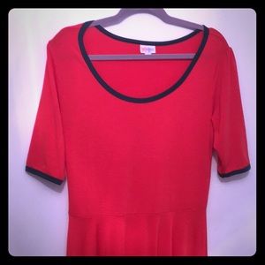LuLaRoe red XL Nicole dress